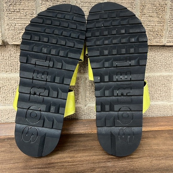 Sorel Roaming Sport Slide Neon Yellow Straps Size 9 - Picture 10 of 12